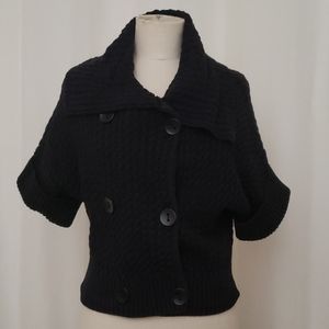 Eight Eight Eight Black Button Sweater, Small